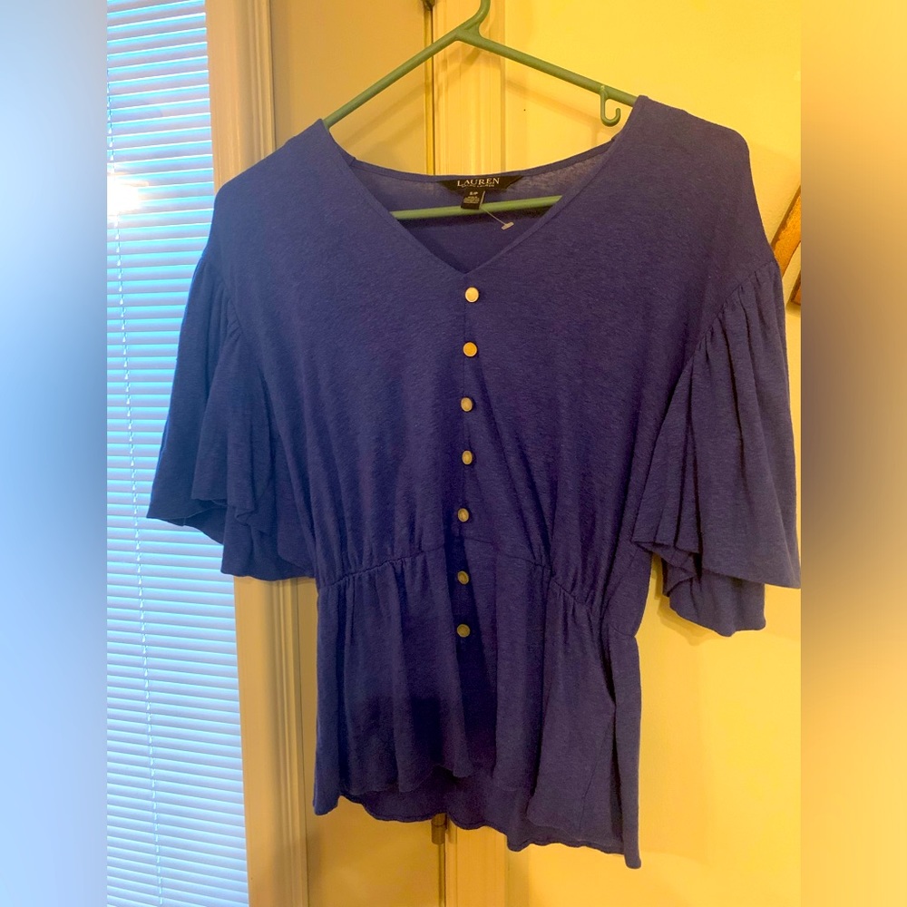 Lauren Ralph Lauren Blue Top